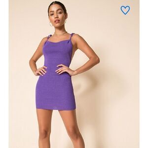 NWT Superdown Bailey Tie Strap Dress - Purple